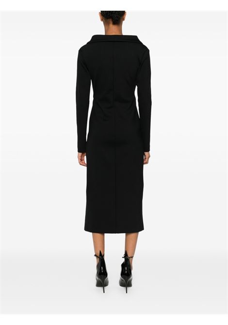 Black V-neck midi dress Philosophy di Lorenzo Serafini - women PHILOSOPHY DI LORENZO SERAFINI | 041471280555